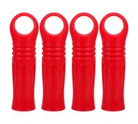 RORPOIR Embouts de Balai en Plastique Rouge Installation Facile pour Tâches de Nettoyage Domestique 4pcs Accessoires de Remplacement Pratiques pour Manches de Balai Frange