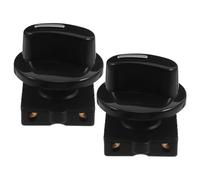 RORPOIR Interrupteur de commande à 3 vitesses, Commutateur rotatif à 4 positions et 3 vitesses, Lot de 2, Bouton de commande avec bouton, Compatible avec ventilateur et four, Remplacement