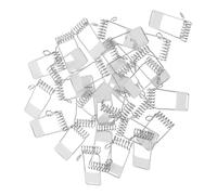 RORPOIR Lot de 30 Clips à Ressort en Laiton Argenté pour Fixation Plafond, Légers et Haute Dureté, Compatibles Spot LED et Lampe Panneau, Bureau et Chambre