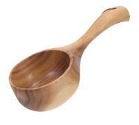 RORPOIR Louche à Eau en Bois Ergonomique Cuillère Confortable à Tenir Design Unique et Artisanat D'excellence pour Sauna et Bain Accessoire Pratique pour Jardin et Cantine