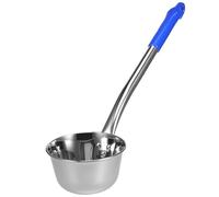 RORPOIR Louche Inox à Long Manche 600ml avec Crochet Suspendu pour Cuisine et Service Cuillère à Eau en Acier Inoxydable Multifonction pour Soupe et Sauces