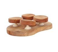 RORPOIR Oreiller Lombaire de Sauna en Bois Ergonomique pour Banc | Surface Lisse Polie, Support Multi-position, Usage en Sauna, Coloris Kaki