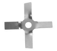 RORPOIR Pagaie de Mélange en Acier Inoxydable, Lame de Mélange à 4 Pales, Structure Croisée, Argenté, pour Récipients 50-500 Ml et Poudre, Accessoire D'agitateur de Laboratoire pour