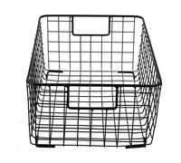 RORPOIR Panier à Fruits en Fer Noir pour Rangement la Cuisine, Panier de Rangement Snacks Design Simple et Fabrication Délicate, Cuisine et Pendaison Maison