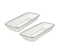 RORPOIR Panier Couvert Fonction D'égouttage Lave Vaisselle en Acier Inoxydable Argenté Lot de 2pcs Panier de Rangement pour Lave-vaisselle et Résistance Haute Température