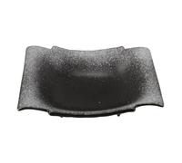 RORPOIR Plat à Four Rectangulaire en Céramique Noire avec Double Poignée, Résistance Haute Température, Design Japonerie Esthétique pour Rôtissage et Service