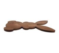 RORPOIR Plateau de Service en Bois de Lapin pour Pâques, Planche à Découper Portable en Bois Naturel, Décor Élégant pour Table à Manger et Apéritifs