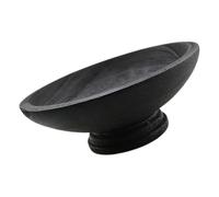 RORPOIR Plateau de Service en Bois Foncé Pied Design Vintage, Plateau Décoratif Surélevé pour Maison et Hôtels, Matériau Robuste Garantissant Fraîcheur des Aliments