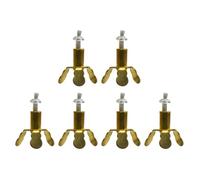 RORPOIR Porte-mèches à Trois Pieds en Cuivre pour Lampe à Huile, Lot de 6 Pièces, Accessoires Solide et Décoratifs pour Décoration Maison et Salle Bouddhiste