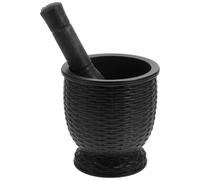 RORPOIR Presse-ail en plastique multifonctionnel avec pilon ergonomique pour écraser ail dans cuisine ustensiles noir surface lisse