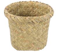 RORPOIR Seau à Ordures Tressé en Herbe Marine Élégant et Robuste pour Bureau, Accessoire de Recyclage Chic et Pratique Adapté à Plusieurs Scènes