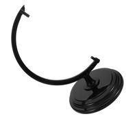 RORPOIR Socle Tournant pour Globe Terrestre de 25 Cm en Plastique Noir, Support Polyvalent et Élégant pour Bureau ou Salle de Classe