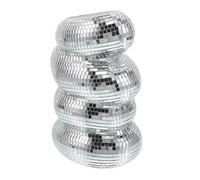 RORPOIR Vase Spirale Miroir Argenté en Plastique, Décoration de Table Moderne et Élégante, Facile à Nettoyer, pour Fête Disco ou Salle à Manger