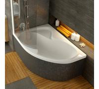 Rosa II 170 x 105 cm Baignoire d'angle orientation gauche en acrylique, sans pieds, blanc (C221000000)