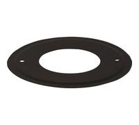 Rosace acier émail noir mat pour conduit pellets - diamètre 80 mm TEN