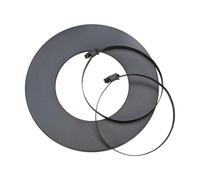 Rosace avec deux colliers de serrage - CB-tec Gris, 100 mm