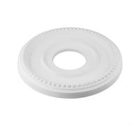 Rosace de plafond décorative en polyuréthane pour luminaires et ventilateurs - Disque rond blanc de 31,4 cm de diamètre extérieur - Dissimule les fissures pour une installation facile sans perçage