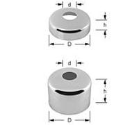 ASW Rosace de robinet Stedo 350624 laiton chromé, 2000 /2" x 20 mm