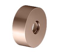 Rosace d'extension KEUCO IXMO 59545290281 ronde, pour raccordements encastrés G 2000 /2, or rose brossé