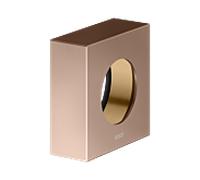 Rosace d'extension KEUCO IXMO 59551290282 carrée, pour vannes d'arrêt et de dérivation encastrées, or rose brossé