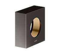 Rosace d'extension KEUCO IXMO 59551350382 titane noir brossé, carrée, pour mitigeur monocommande, à fleur