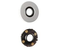Rosace en aluminium anodisé - Ton argent - Pour Ensemble BERCY, GOLF, ORCA et VIRGULE cylindre rond Ø 26,5 mm