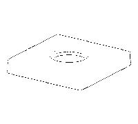 Rosace Hansa 75 x 75 mm chromé complet0 59913435 chr