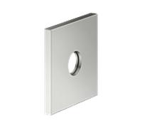 Rosace murale KEUCO IXMO 59545210092 carrée, surdimensionnée, pour raccordements encastrés G 2000 /2, 10,5 x 10,5 cm, finition inox