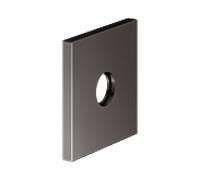 Rosace murale KEUCO IXMO 59545350092 carrée, surdimensionnée, pour raccordements encastrés G 2000 /2, 10,5 x 10,5 cm, noir titane brossé