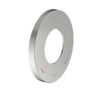 Rosace murale KEUCO IXMO 59551210091 ronde, surdimensionnée, pour mitigeur monocommande encastré, Ø 10,5 cm, finition inox