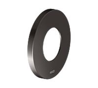Rosace murale KEUCO IXMO 59556350091 ronde, surdimensionnée, pour vannes et mitigeurs thermostatiques de douche, Ø 10,5 cm, noir titane brossé