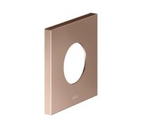 Rosace murale KEUCO IXMO 59556290092 carrée, surdimensionnée, pour vannes et mitigeurs thermostatiques de douche, 10,5 x 10,5 cm, or rose brossé