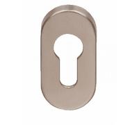 Rosace ovale clé I pour cylindre - inox 304 - série EST NORMBAU
