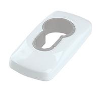 Rosace rectangulaire Horus Midi - fonction clé I - blanc 9016 mat FAPIM