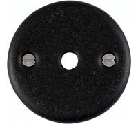 Rosace ronde bec-de-cane pour poignée - porcelaine noire - 48 mm MÉRIGOUS