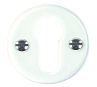 Rosace ronde clé I pour cylindre - porcelaine blanche - 48 mm MÉRIGOUS