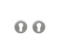 Rosaces de porte cylindres, chrome perlé