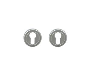 Rosaces de porte cylindres, chrome perlé
