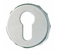 Vachette Jeu de Rosaces de fonction Linox et Ovalis - à Condamnation pour Porte de WC et Salle de Bain - Diamètre 52mm, Entraxe 38mm - Fixation Invisible - en Acier - Garantie 2 Ans - Finition Inox