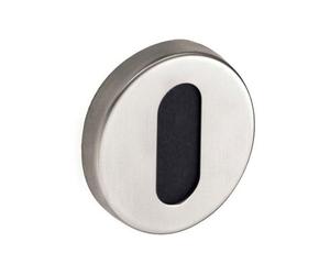 Rosaces rondes clé L pour clé simple - inox 304 brossé - Ovalis VACHETTE
