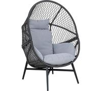 Rosario chaise longue avec coussin extérieur noir.
