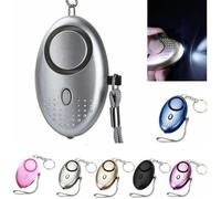 Rose-Alarme personnelle Alarme de sécurité personnelle forte de 130 dB avec alarme de sécurité d'urgence pour lampe de poche à DEL
