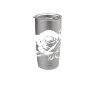 Rose Blanc et Noir Vintage Cool Urban Design Shapes Mania Gobelet isotherme en acier inoxydable double paroi