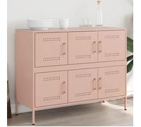 Rose Buffet de rangement - Vitrine bahut - armoire console Pour cuisine, rose 100,5 x 39 x 79cm acier 1987515