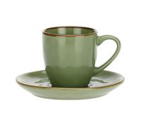 Rose e tulipani Concert Vert Olive Tasse Café Avec Soucoupe 90cc