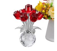 Rose en Verre - Décoration Romantique Rose Artificielle 3D en Verre pour la Maison | Figurine pour la Saint-Valentin,Pour Épouse Mère Sœur Fille Famille Cadeaux Occasions Spéciales Célébrations