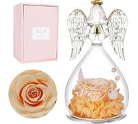 Rose éternelle Ange Figure Boîte cadeau pour femme Maman Mère Grand-mère pour la Saint-Valentin Fête des mères Anniversaire