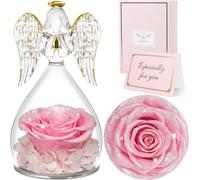 Rose éternelle Figure ange verre Rose cadeau fête des mères