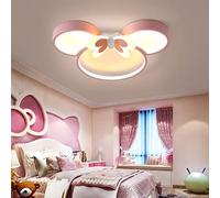 Rose Minnie chambres pour enfants plafonnier 50cm rond dimmable avec télécommande lustre moderne design dessin animé lampes pour enfants chambre salon salle à manger bureau suspension
