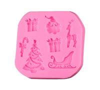 Rose Moule à Fondant Motif Noël Classique, en Silicone | Four, Réfrigérateur, Antiadhésif, Nettoyage Facile, pour Fête de Noël et Shower